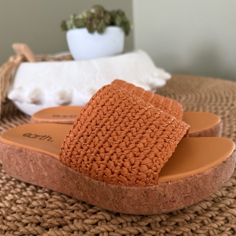 Earth Terra Cotta Woven Platform Slides